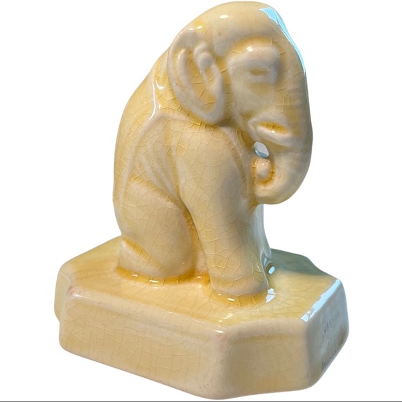 American Chinaware Other - Vtg American Chinaware Corporation Ceramic Yellow Elephant Ohio USA Pottery 3.5”